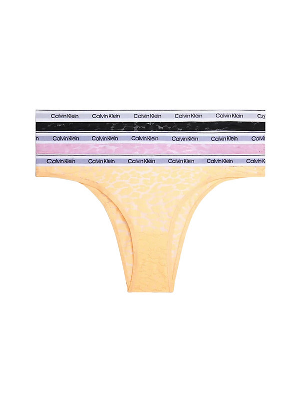 3PACK dámské kalhotky brazilky Calvin Klein vícebarevné (QD5068E-GP9) XL