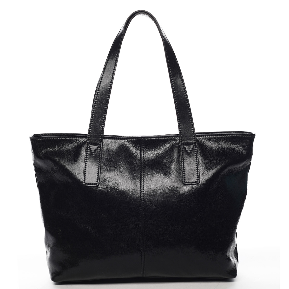 Dámská kožená kabelka do ruky černá - Delami Vera Pelle Gigiana černá