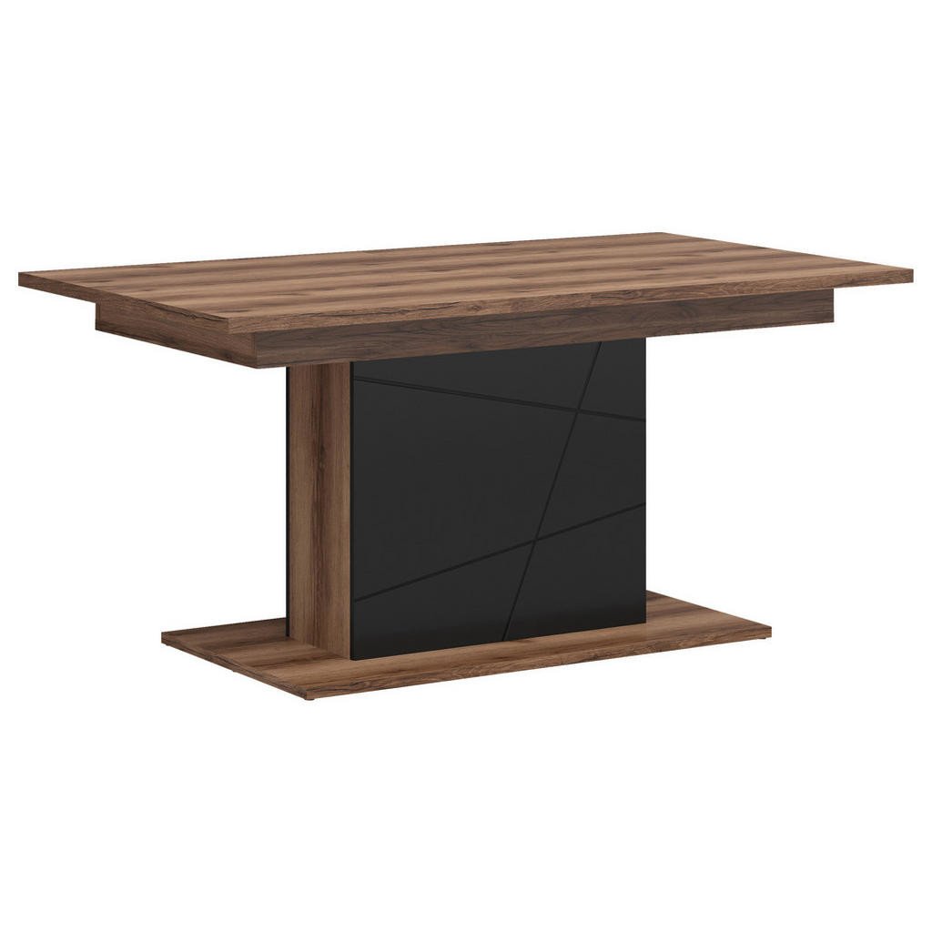 JÍDELNÍ STŮL, černá, barvy dubu, 160/90/76 cm