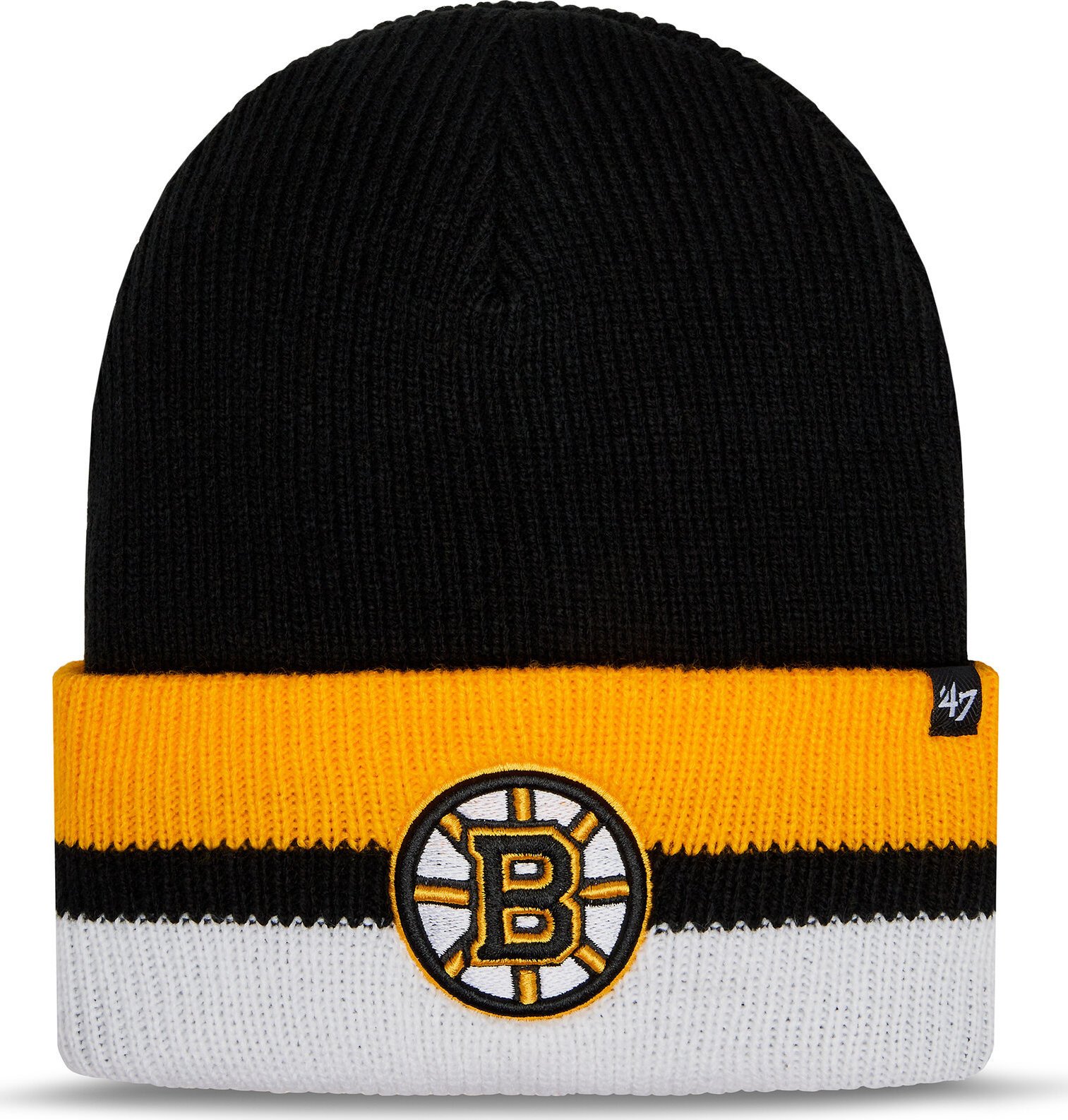 Čepice 47 Brand NHL Boston Bruins Split Cuff '47 H-SPLCC01ACE-BK Black