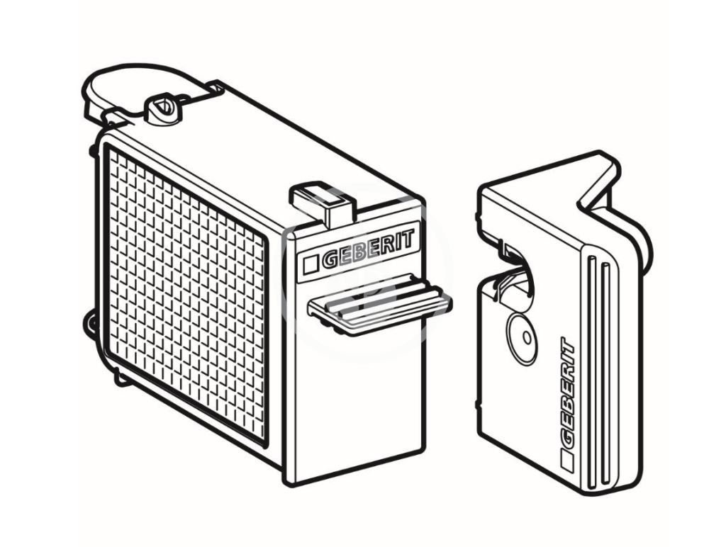 Geberit 243.970.00.1 - Zásuvka s filtrem pro jednotku odsávání zápachu DuoFresh
