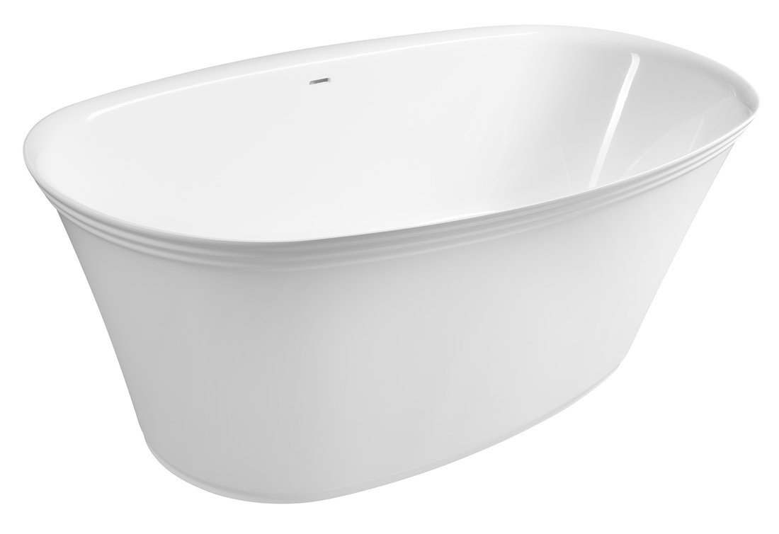 Polysan FLORINA volně stojící vana litý mramor, 170x80x61cm, bílá
