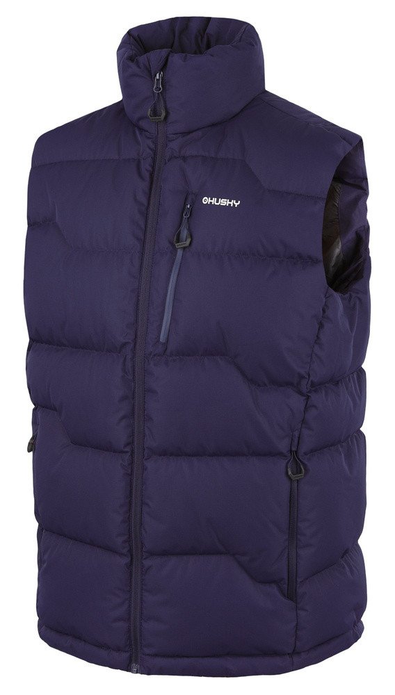 Husky Pánská péřová vesta na zip Deep M dark blue M