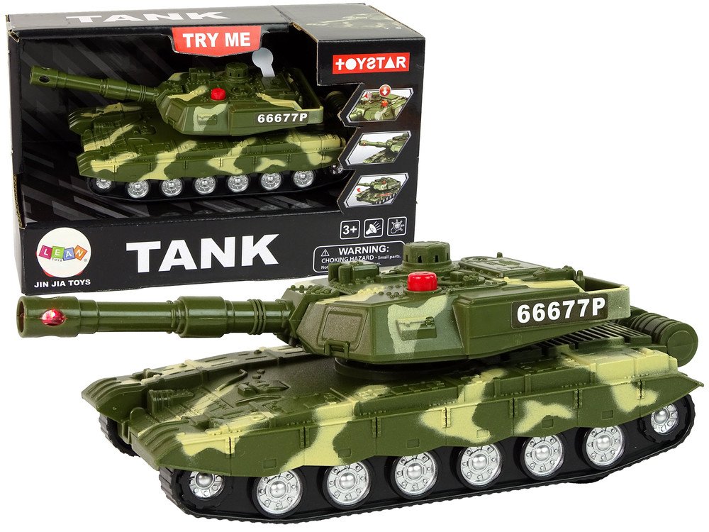 mamido Vojenský tank s třecím pohonem a efekty