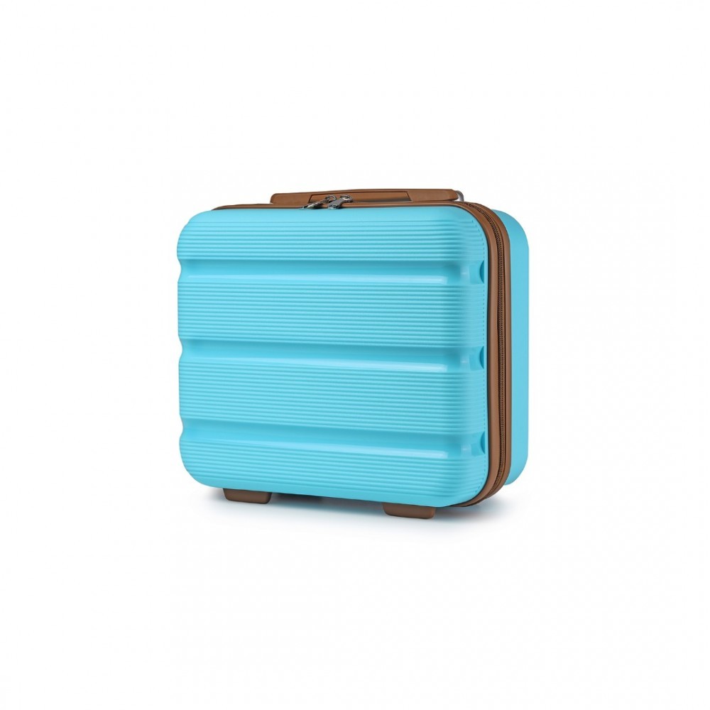 KONO malý toaletní kufřík na zavazadlo - 15L - modro hnědý - polypropylén