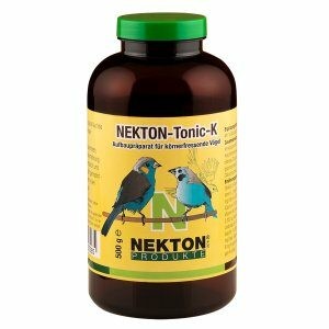 Nekton Tonic K 500g - krmivo s vitamíny & aminokyselinami a stopovými prvky pro zrnožravé ptáky.