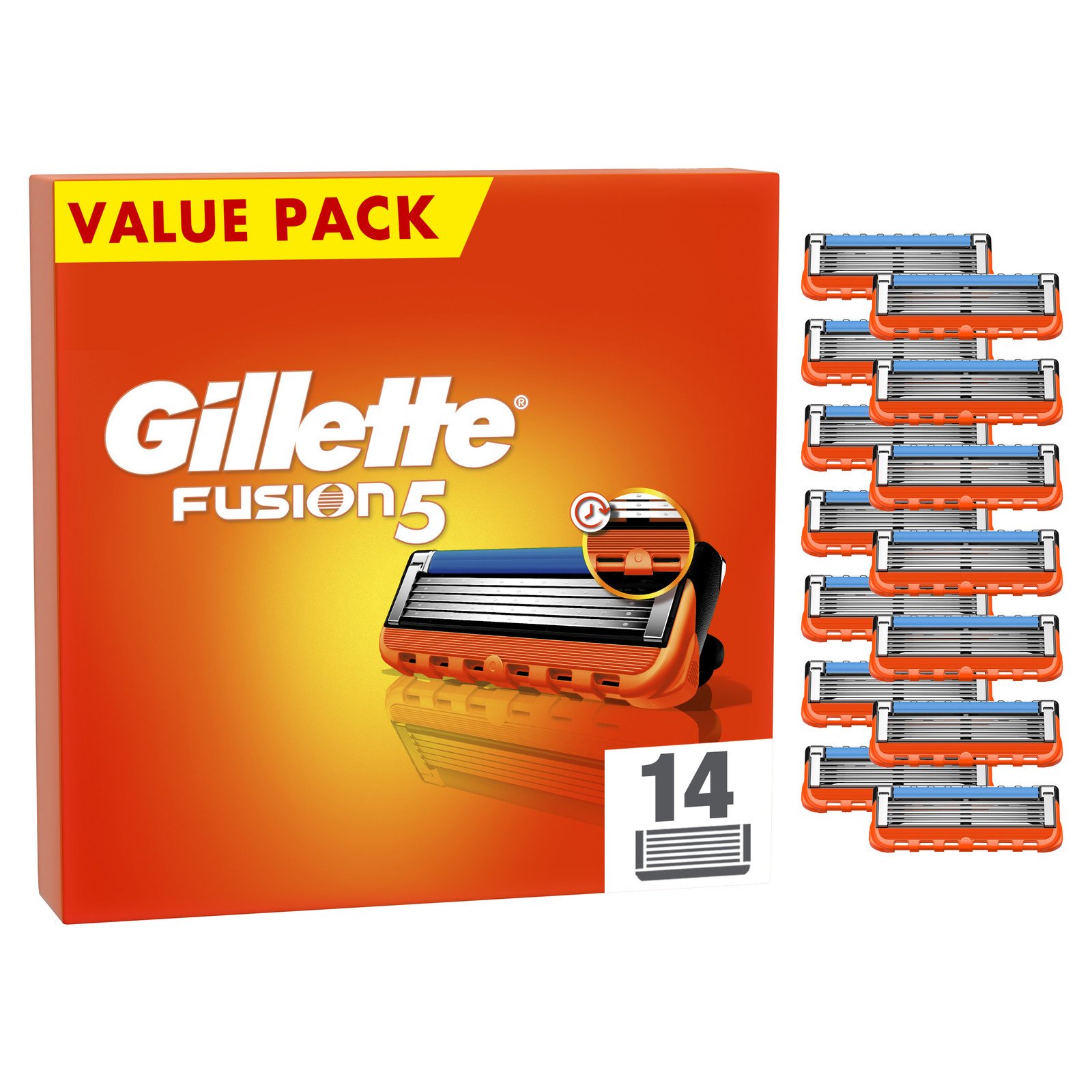 Gillette Fusion5 náhradní holicí hlavice pro muže 14 ks