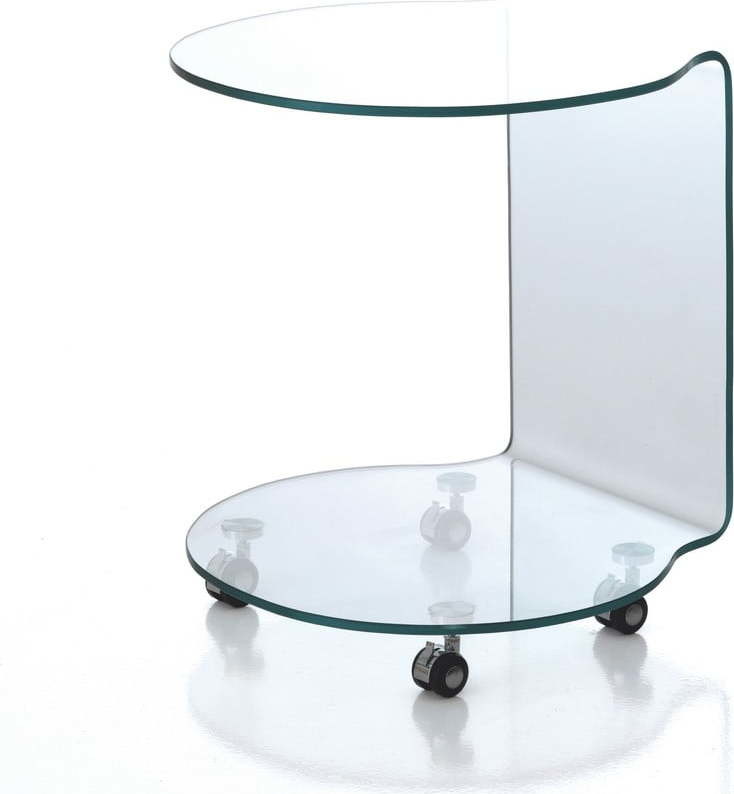 Skleněný kulatý odkládací stolek ø 50 cm – Tomasucci