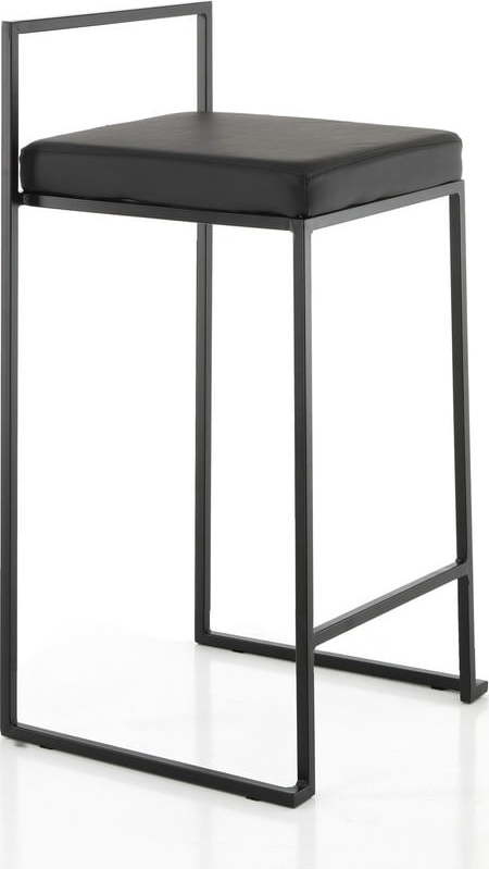 Černé barové židle v sadě 2 ks 77 cm – Tomasucci