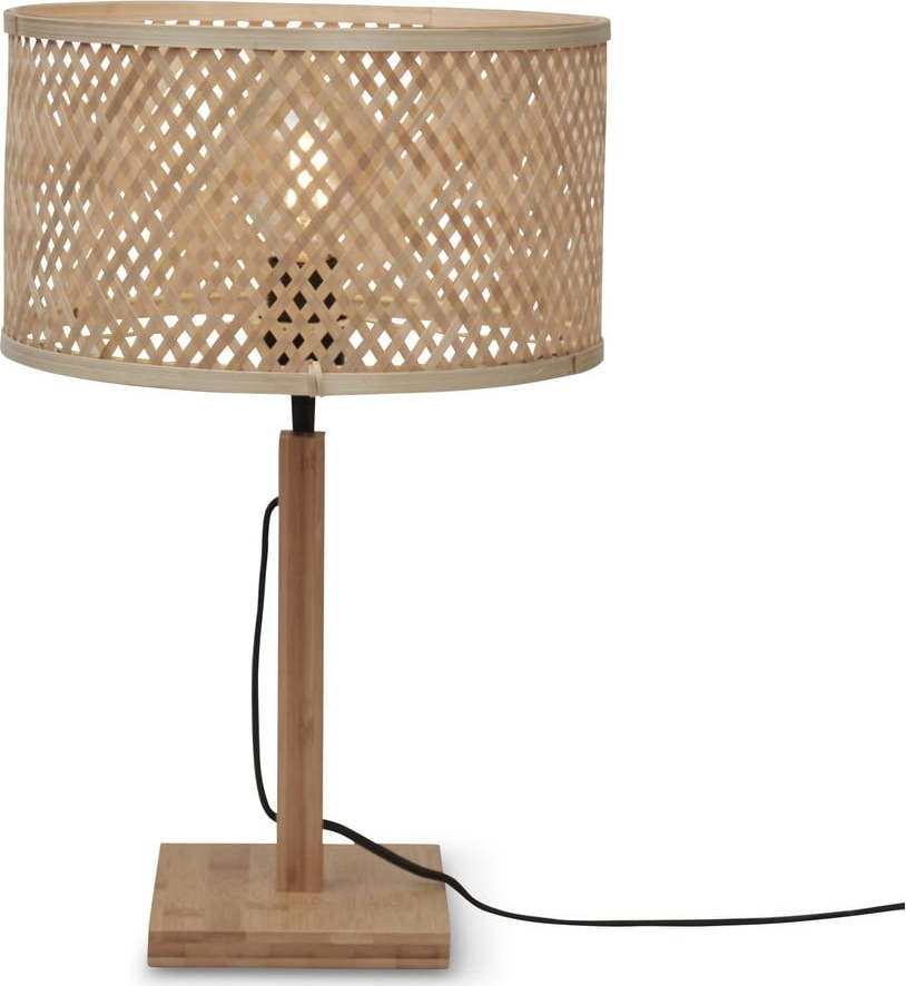 Stolní lampa bambusovým stínidlem v přírodní barvě (výška 38 cm) Java – Good&Mojo