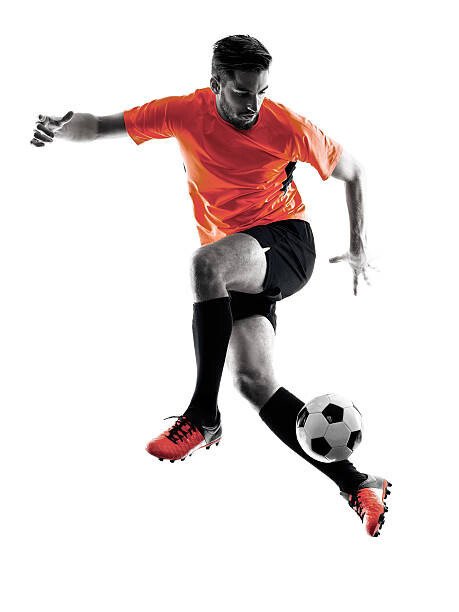 OSTILL Umělecká fotografie Soccer player Man Isolated silhouette, OSTILL, (30 x 40 cm)