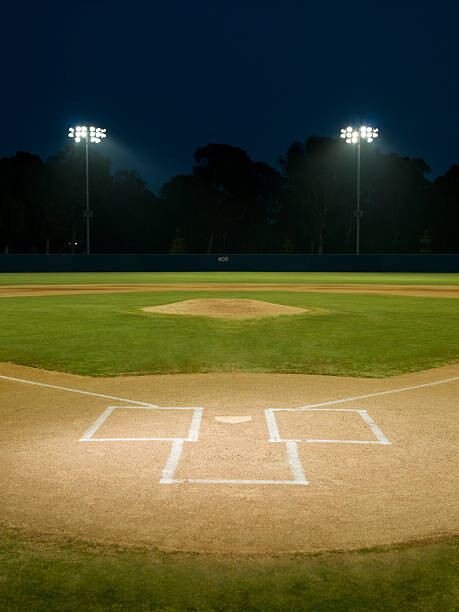 Whit Preston Umělecká fotografie Baseball field at night, Whit Preston, (30 x 40 cm)