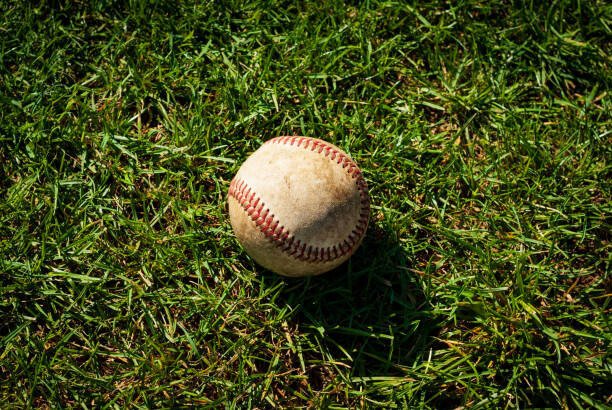 Shawn Waldron Umělecká fotografie Baseball on grass field, Shawn Waldron, (40 x 26.7 cm)