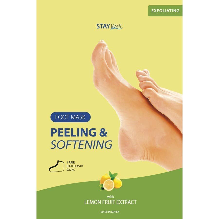 Stay Well Peeling & Softening Foot Mask Lemon Maska Na Chodidla 34 g