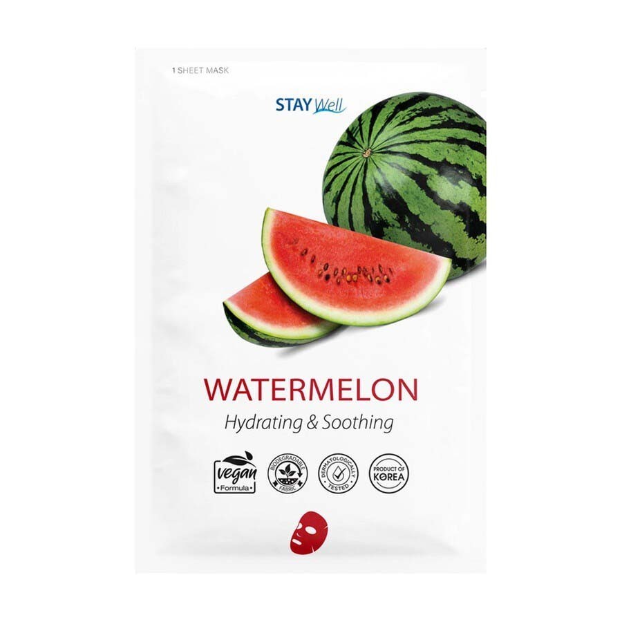 Stay Well Vegan Sheet Mask Watermelon Maska Na Obličej 23 g