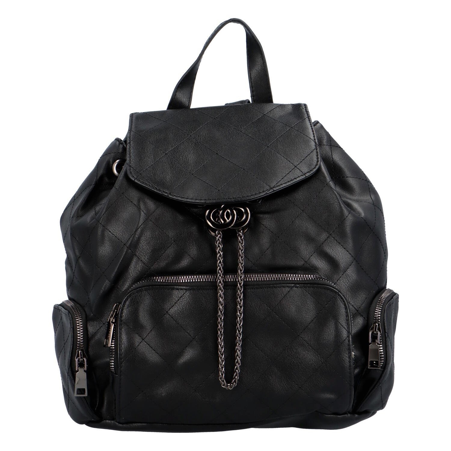 Dámský koženkový batoh Pearl, černý