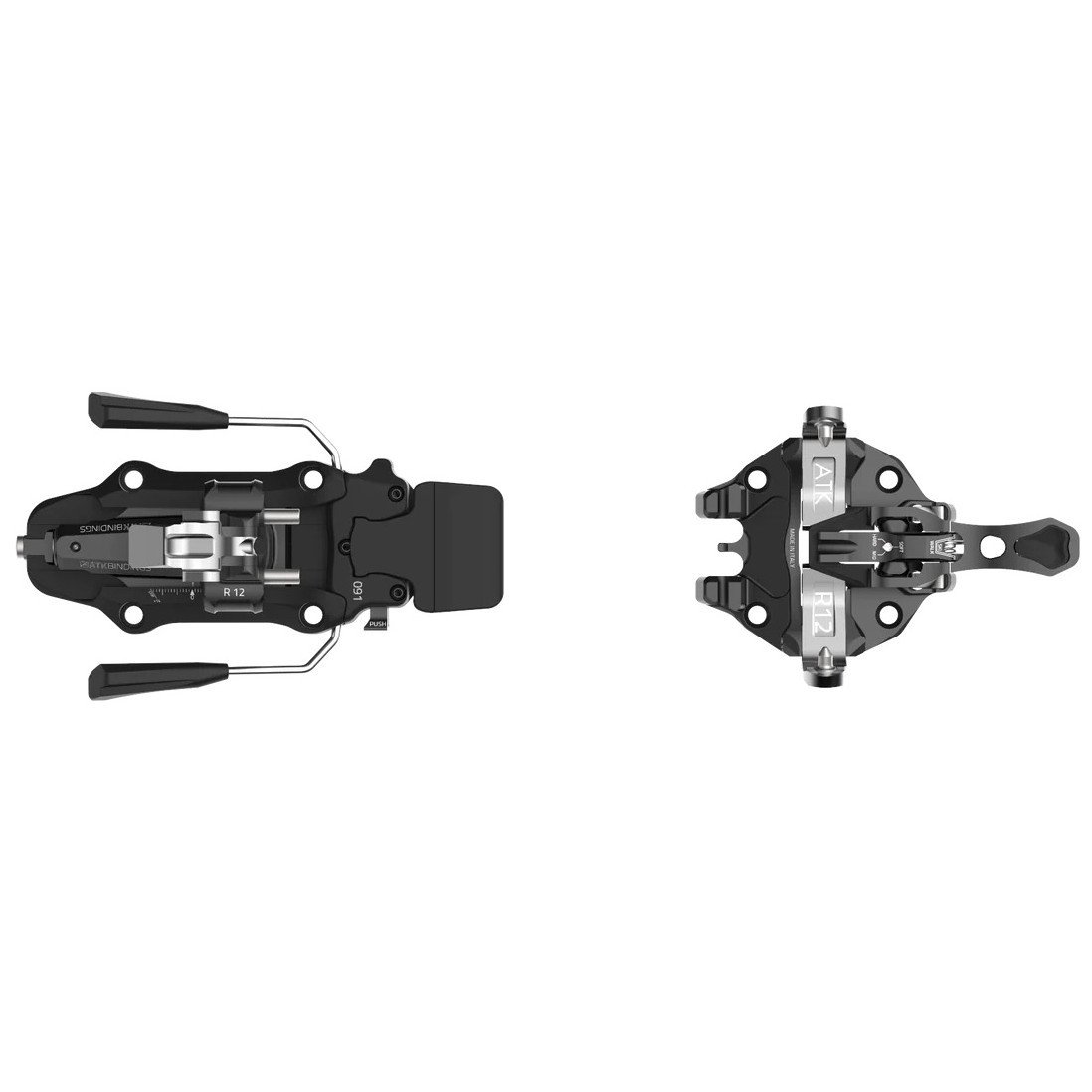 Skialpové vázání ATK Rider 12 Velikost vázání: 97 mm / Barva: černá/stříbrná