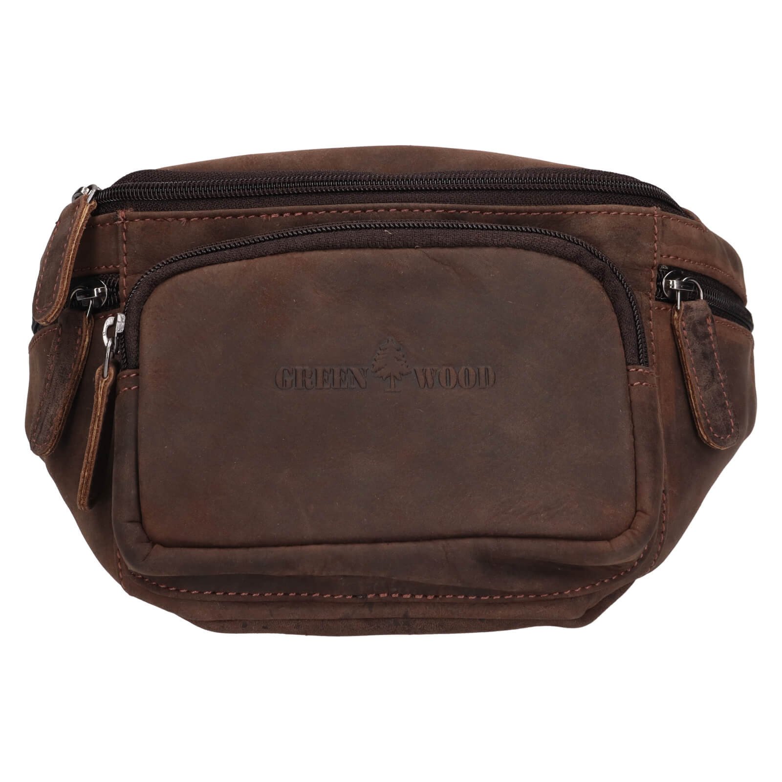 Pánská kožená ledvinka Greenwood Terras - tmavě hnědá