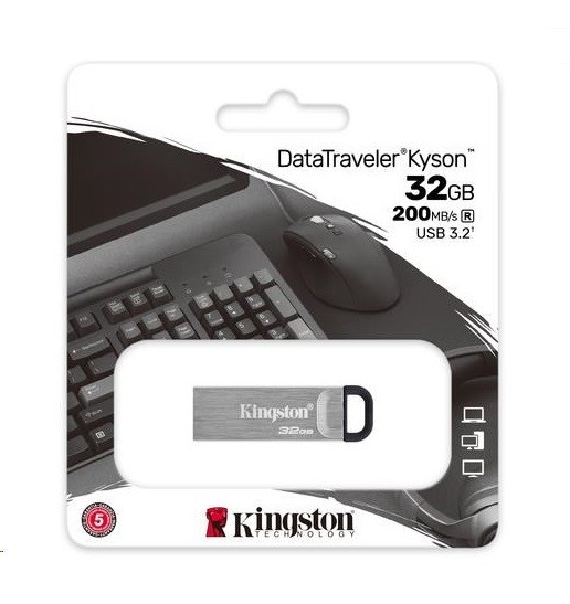 Flash disk Kingston Kyson USB 3.2 32GB stříbrný 115502