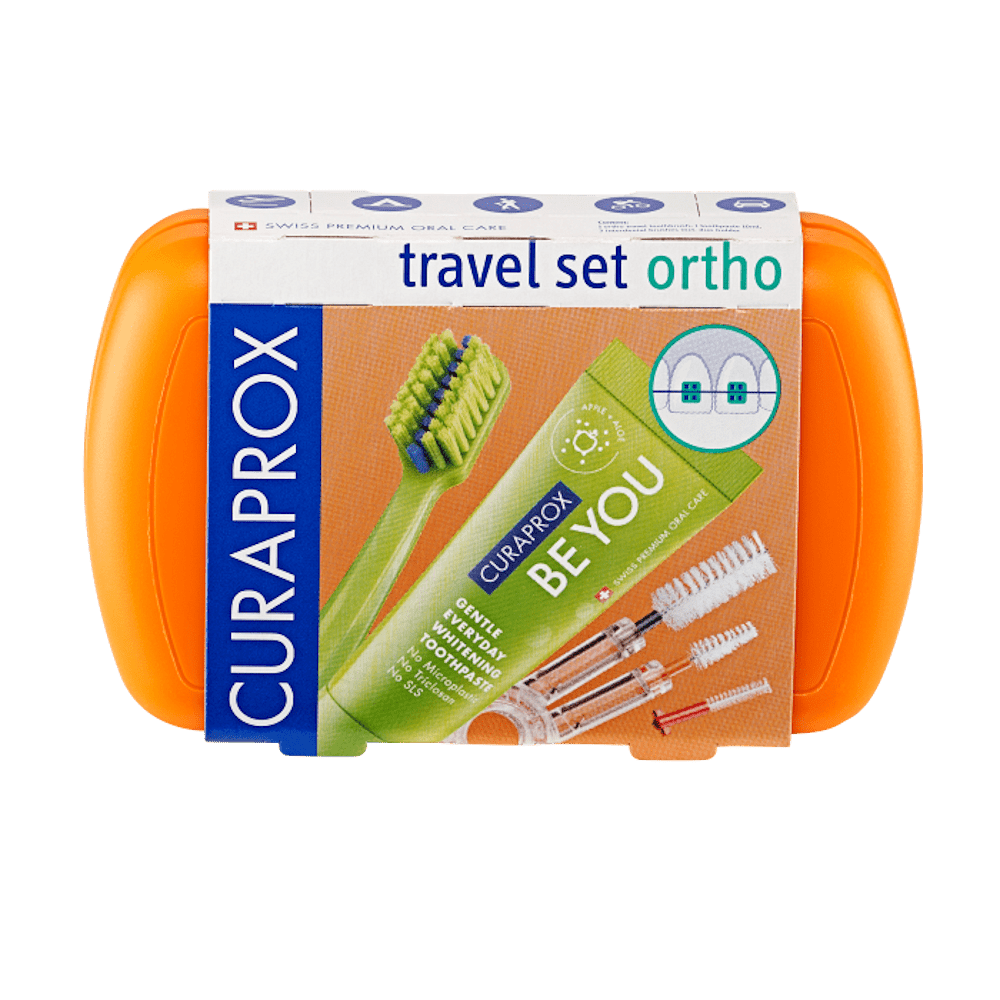 CURAPROX Travel set ORTHO oranžový 1 kus