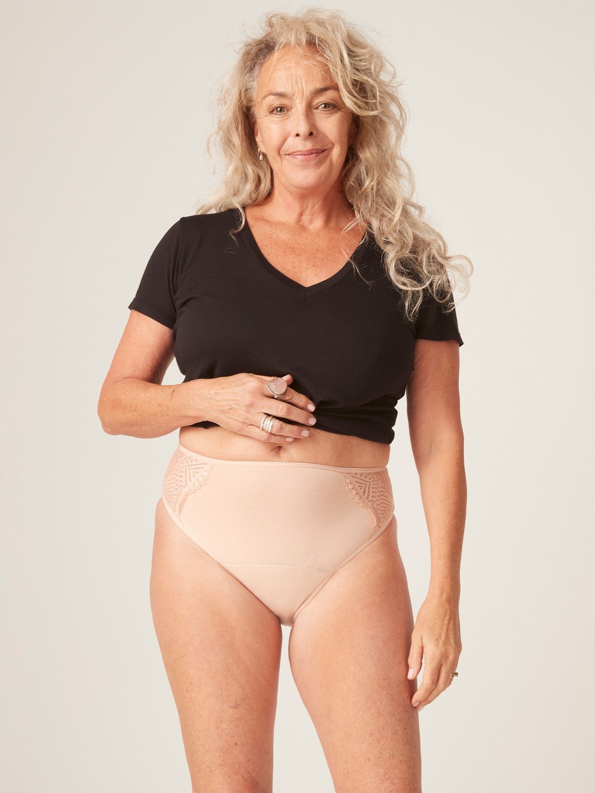 Menstruační kalhotky Modibodi Sensual French Cut Moderate-Heavy Beige (MODI4030B) S