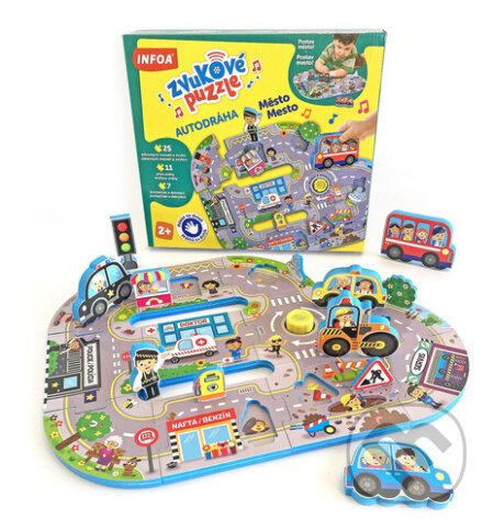 Zvukové puzzle Autodráha - Město/Mesto - INFOA