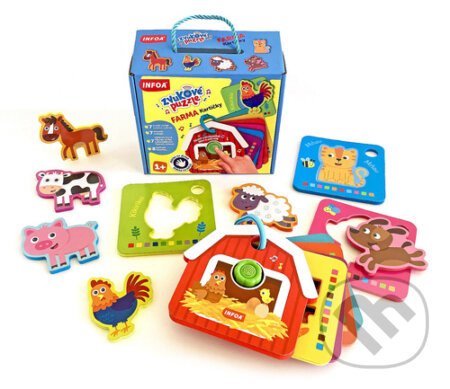 Zvukové puzzle Farma - Kartičky - INFOA