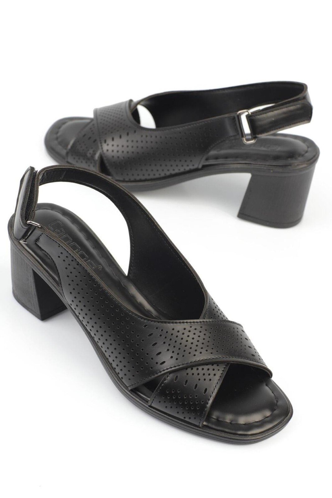 Capone Outfitters Capone Black Women's Open Toe Heels Shoes