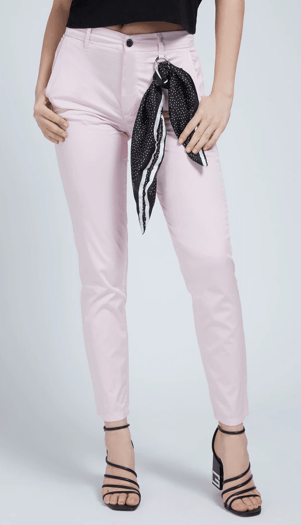 Chino růžové kalhoty Guess, velikost S