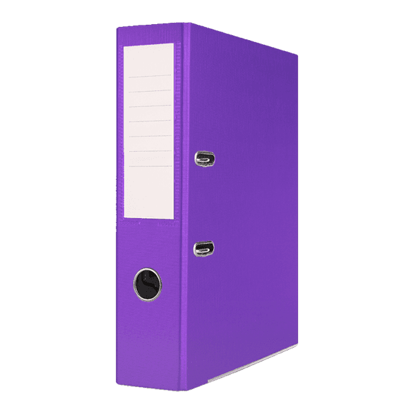Pákový pořadač Basic A4 7,5 cm, PP, kovová lišta - fialový