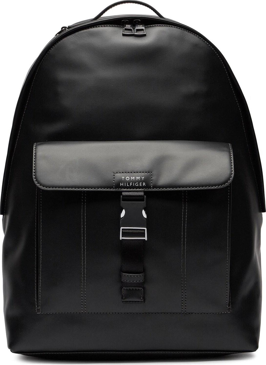 Batoh Tommy Hilfiger Th Spw Leather Backpack AM0AM11823 Black BDS