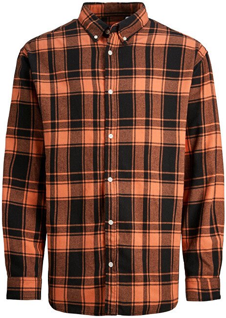 Jack&Jones Pánská košile JORCOZY Wide Fit 12246648 Ginger L