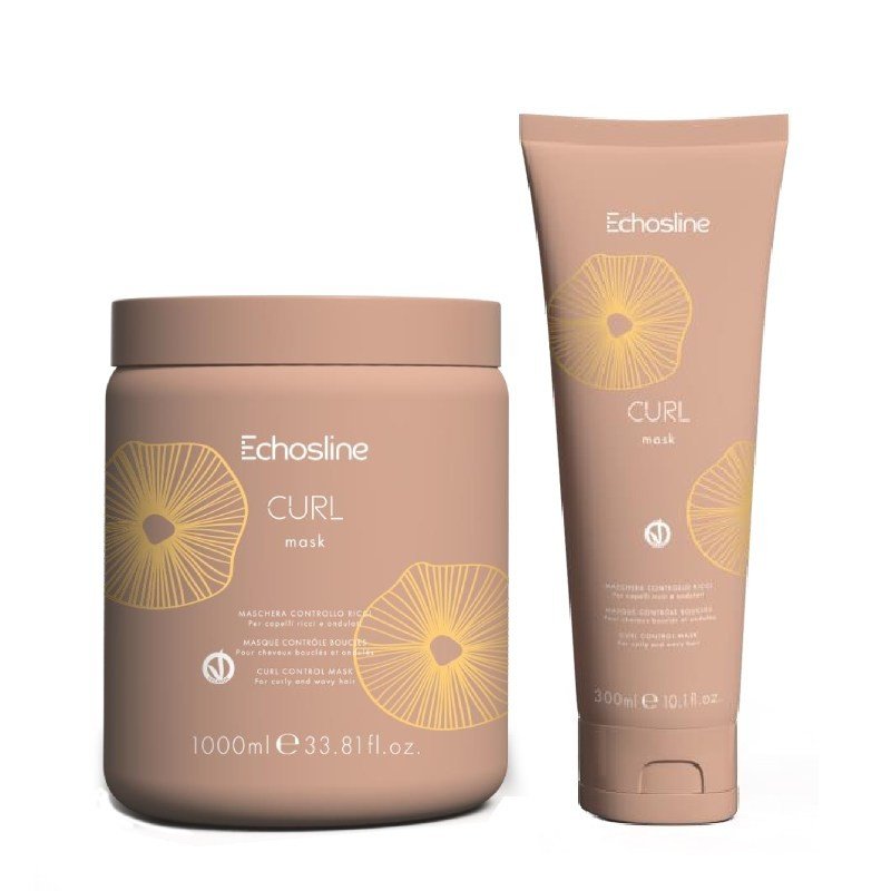 Echosline Curl Mask - maska pro kudrnaté a vlnité vlasy, 300 ml