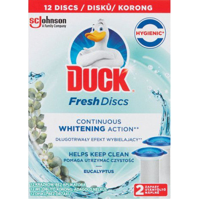 Duck WC blok Fresh Discs Eucalyptus, 2× 36 ml