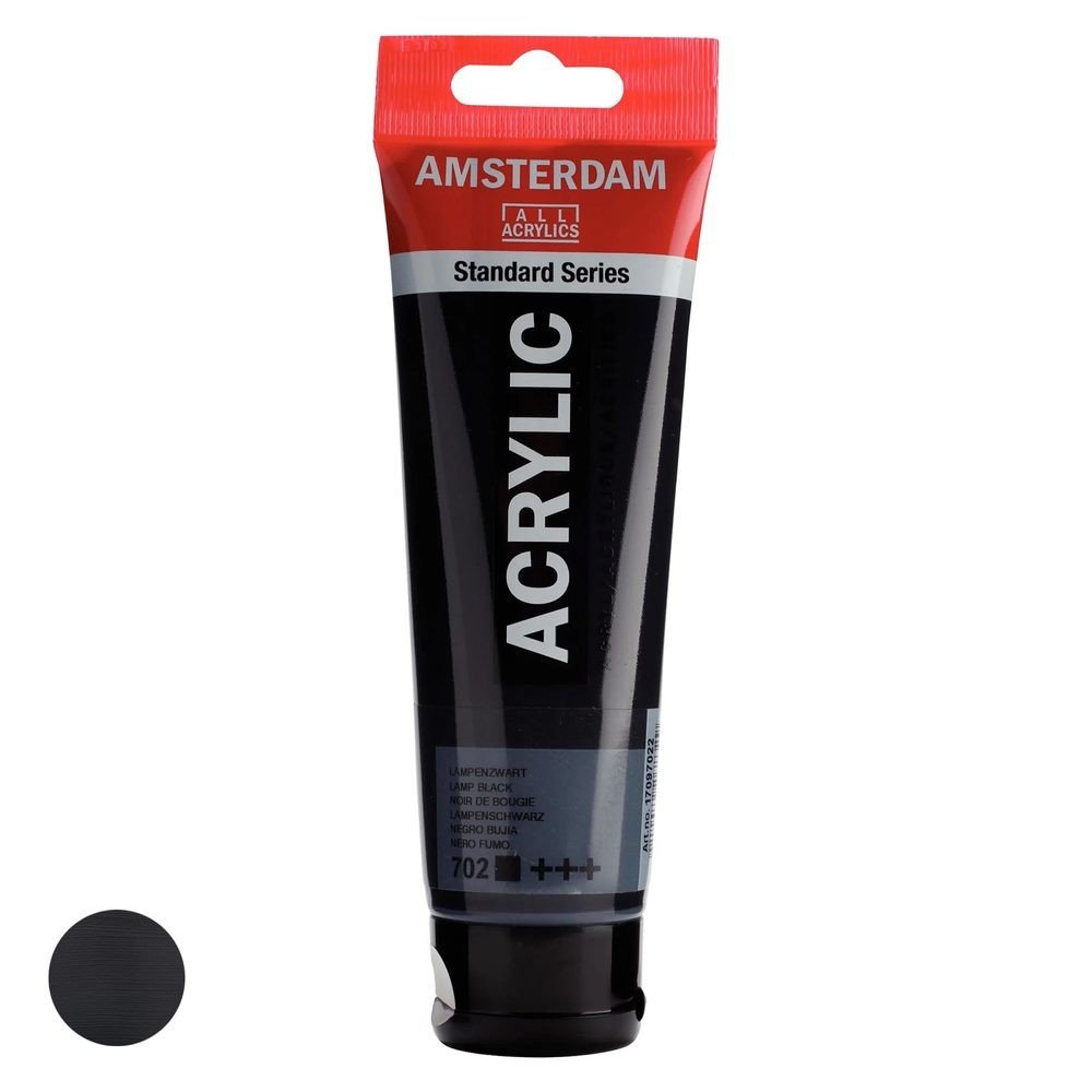 Royal Talens Amsterdam akrylová barva v tubě Standart Series 120 ml 702 Lamp Black - 1 ks