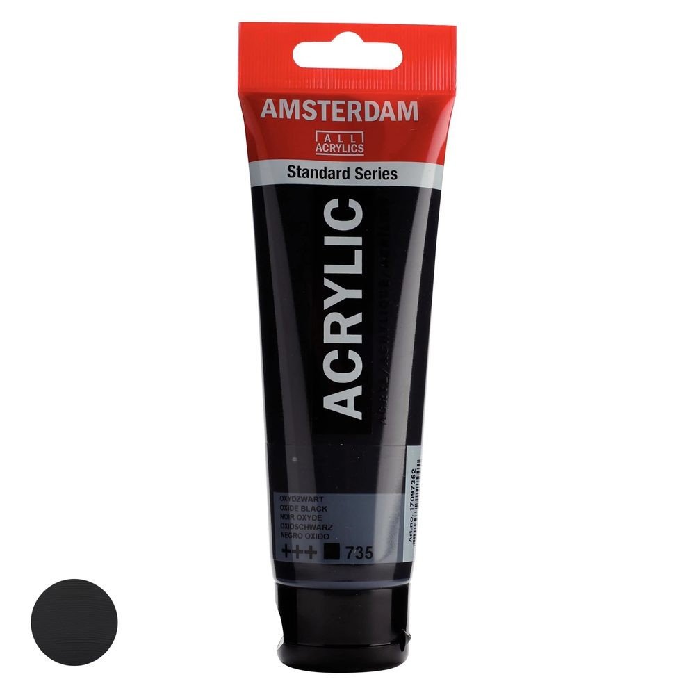 Royal Talens Amsterdam akrylová barva v tubě Standart Series 120 ml 735 Oxide Black - 1 ks