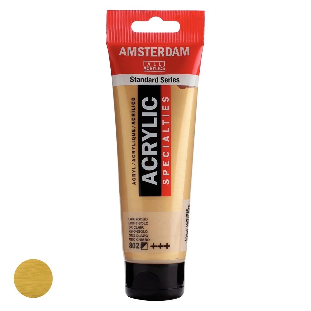 Royal Talens Amsterdam akrylová barva v tubě Standart Series 120 ml 802 Light Gold - 1 ks