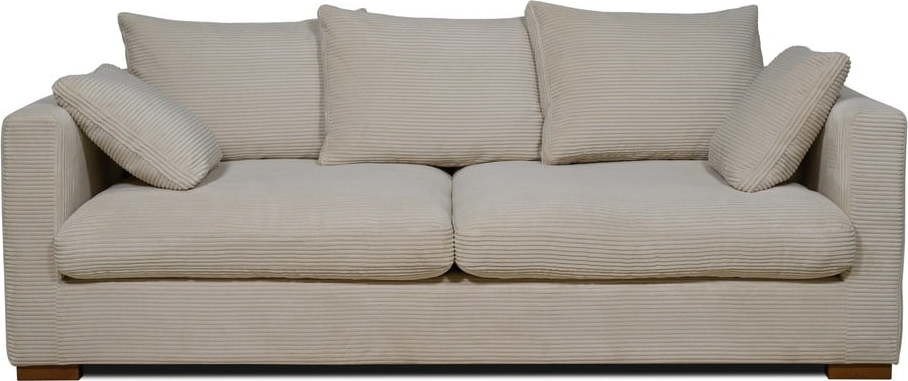 Béžová manšestrová pohovka 220 cm Comfy – Scandic