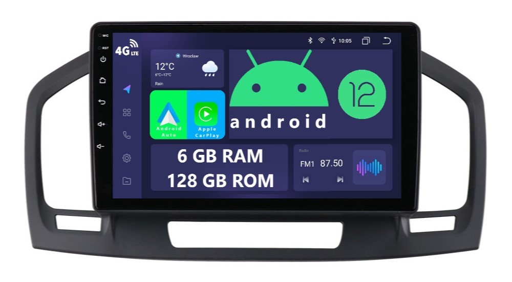 Navigace Radio 2DIN Android Opel Insignia A Dsp Carplay 6/128 Gb Lte