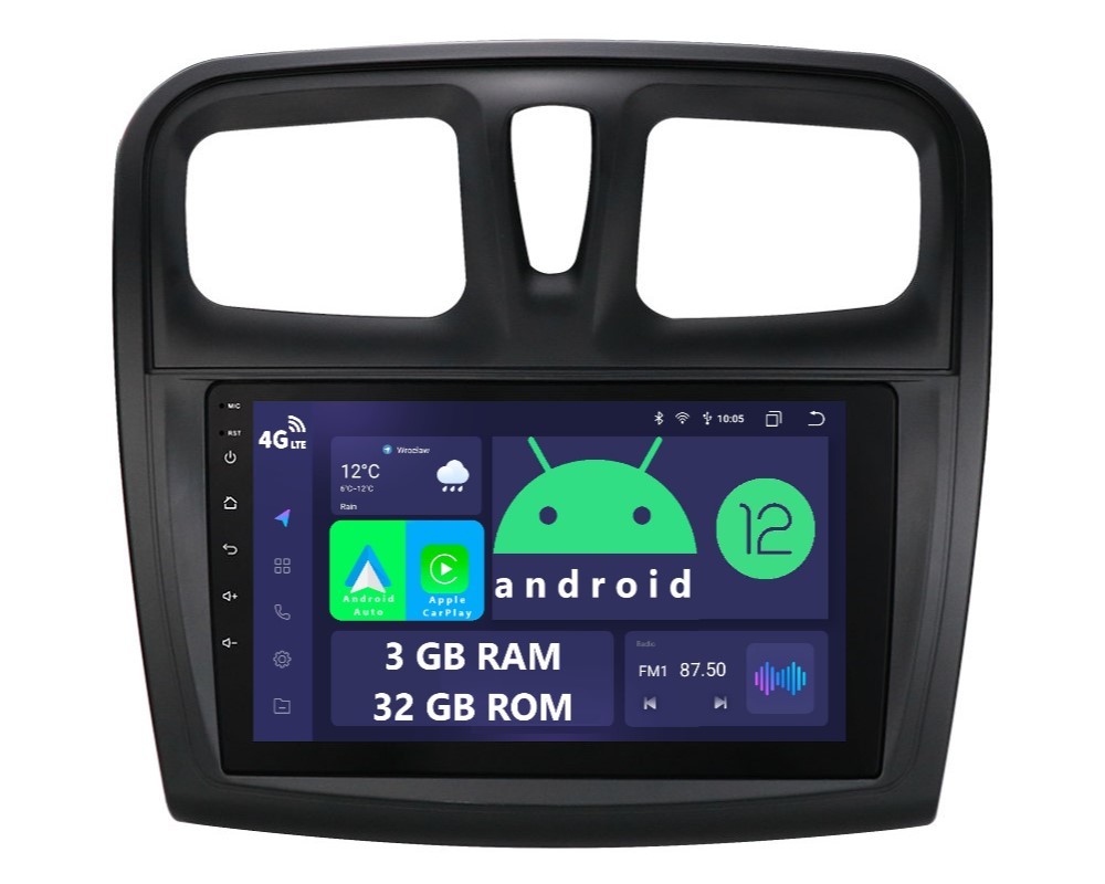 Navigace Rádio 2DIN Android Dacia Logan Sandero 2 II