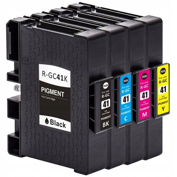 Gelový inkoust pro Ricoh GC41K Cmy Sada 4 kusů