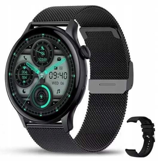 Smartwatch pánské hodinky vodotěsné Hovory Polské Menu Puls Ekg Nfc