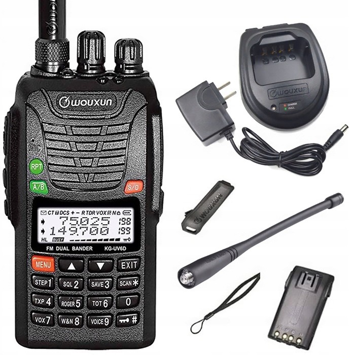 Wouxun KG-UV6D radiotelefon 66-88MHz 400-480MHz