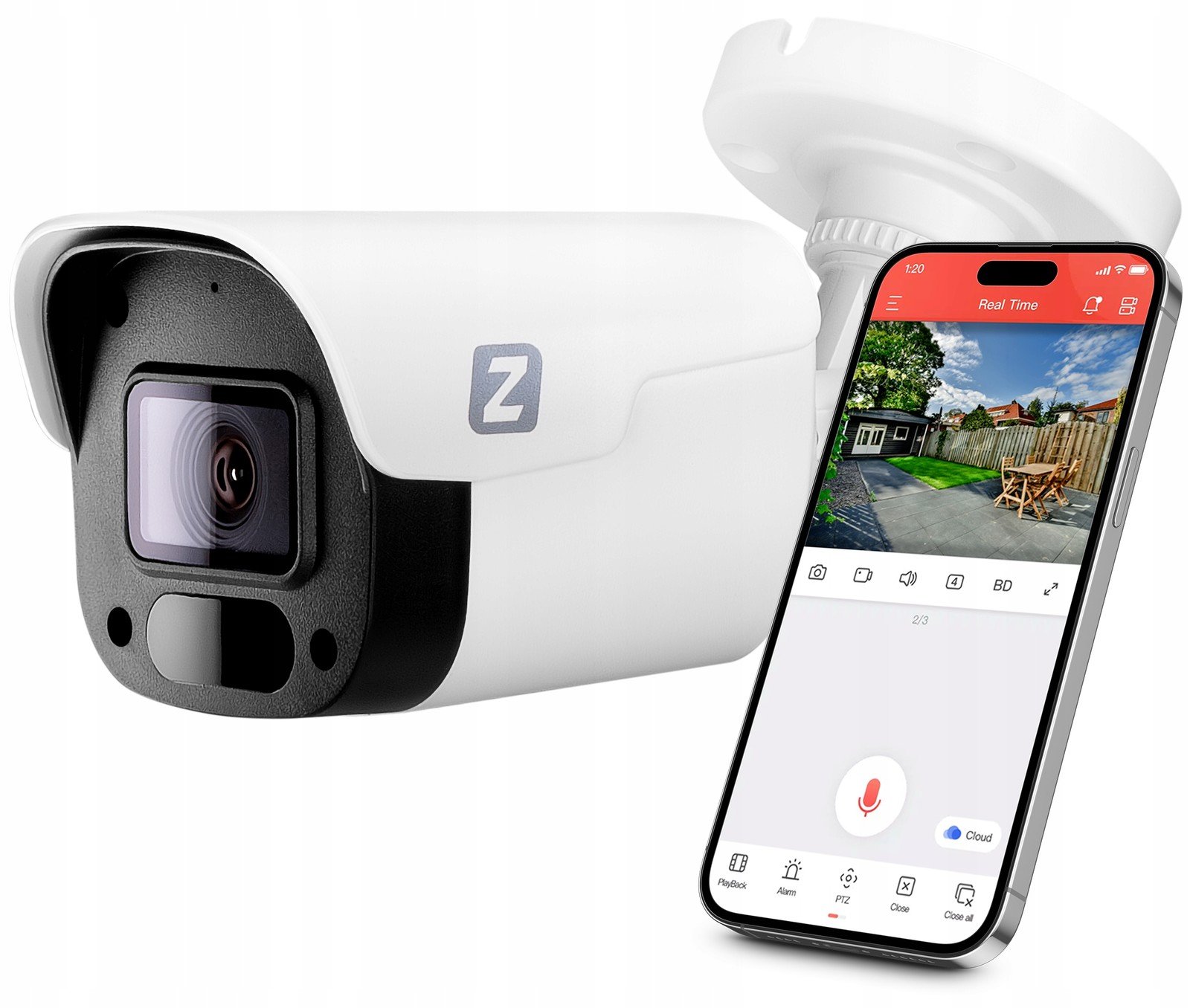 Venkovní Ip PoE kamera 4MPx 30m Ir 3.6mm Audio IP66