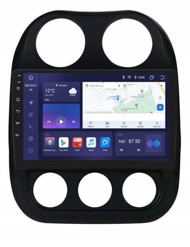 Rádio 2DIN Android Jeep Compass 1 I Patriot 3/32 Gb Carplay Dsp Lte