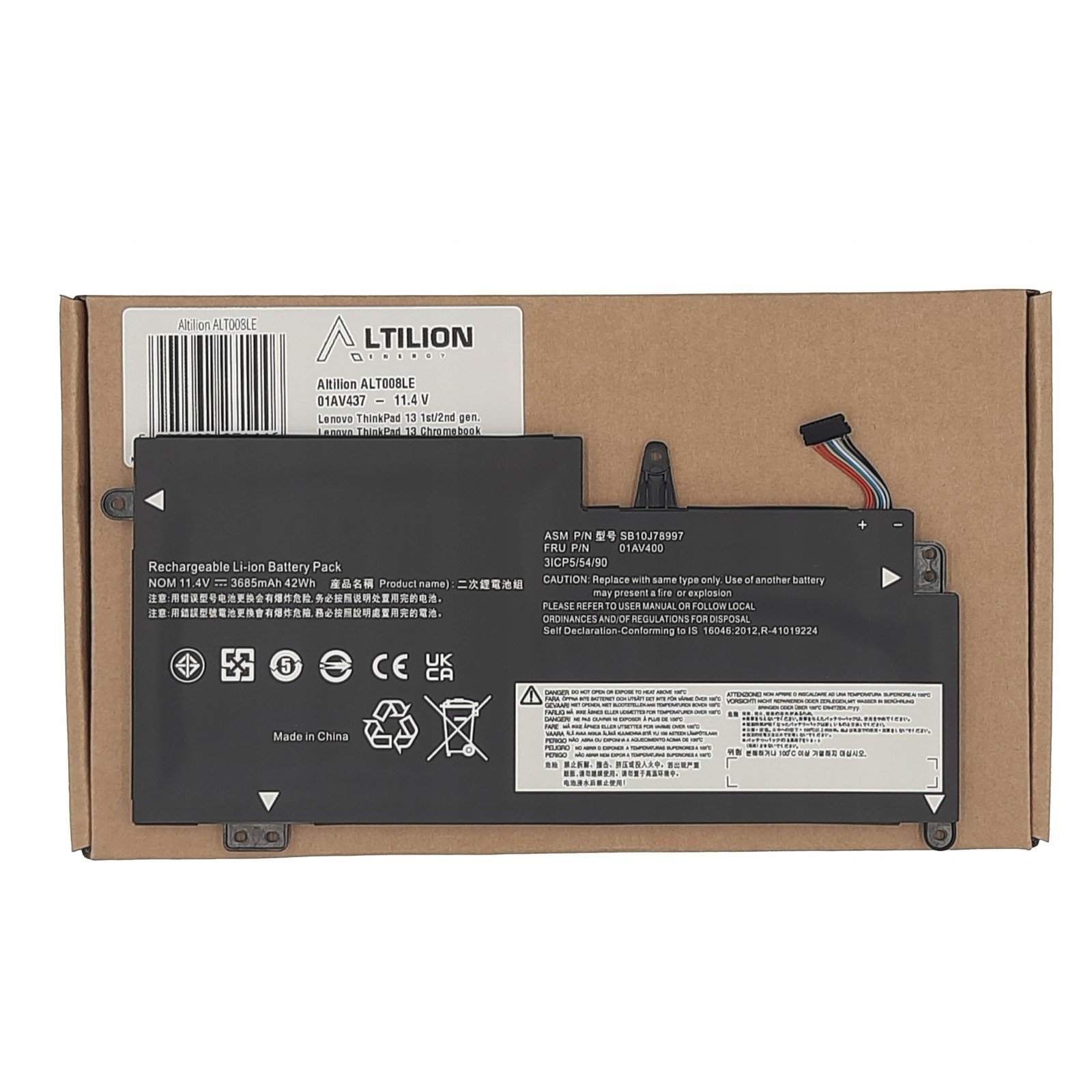 Baterie 01AV437 01AV435 01AV436 Chromebook Lenovo ThinkPad 13/S2/13