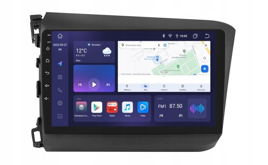 Rádio 2DIN Navigace Android Honda 9 IX 3/32 Gb Dsp Carplay