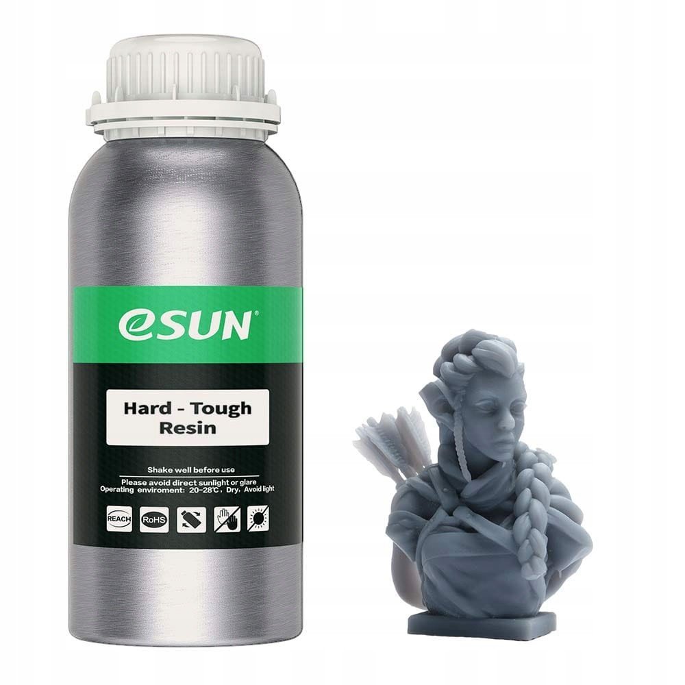 Uv pryskyřice eSun Hard Tough Grey 1kg 1l pro 3D tiskárnu