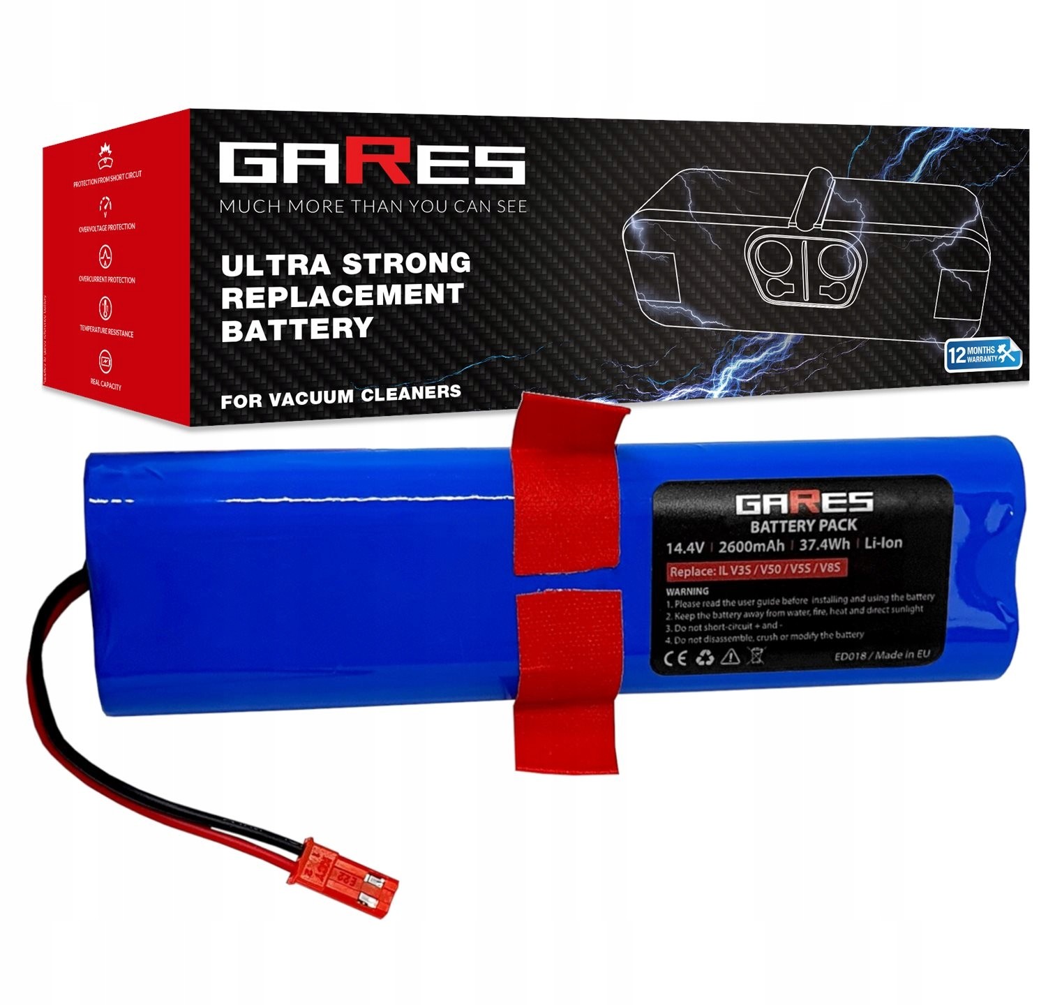 Baterie pro Ilife V8s V5s Pro 18650B4-4S1P-AGX-2 14,4V 2,6Ah