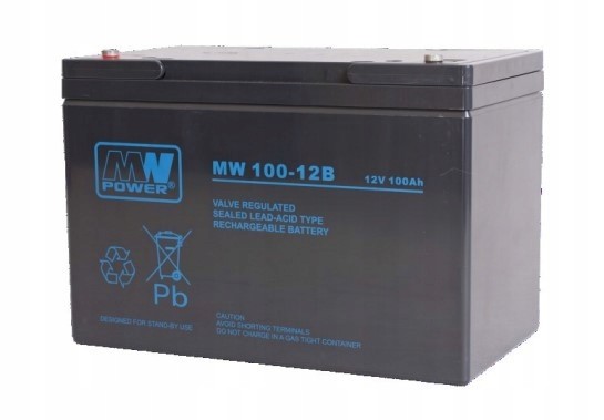 Agm baterie 12-15 let 12V/100Ah Mwp 100-12B
